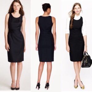 J. Crew Super 120's Emmaleigh Black Wool Suiting Sheath Dress 4